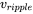 v Subscript r i p p l e