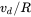 v Subscript d Baseline slash upper R