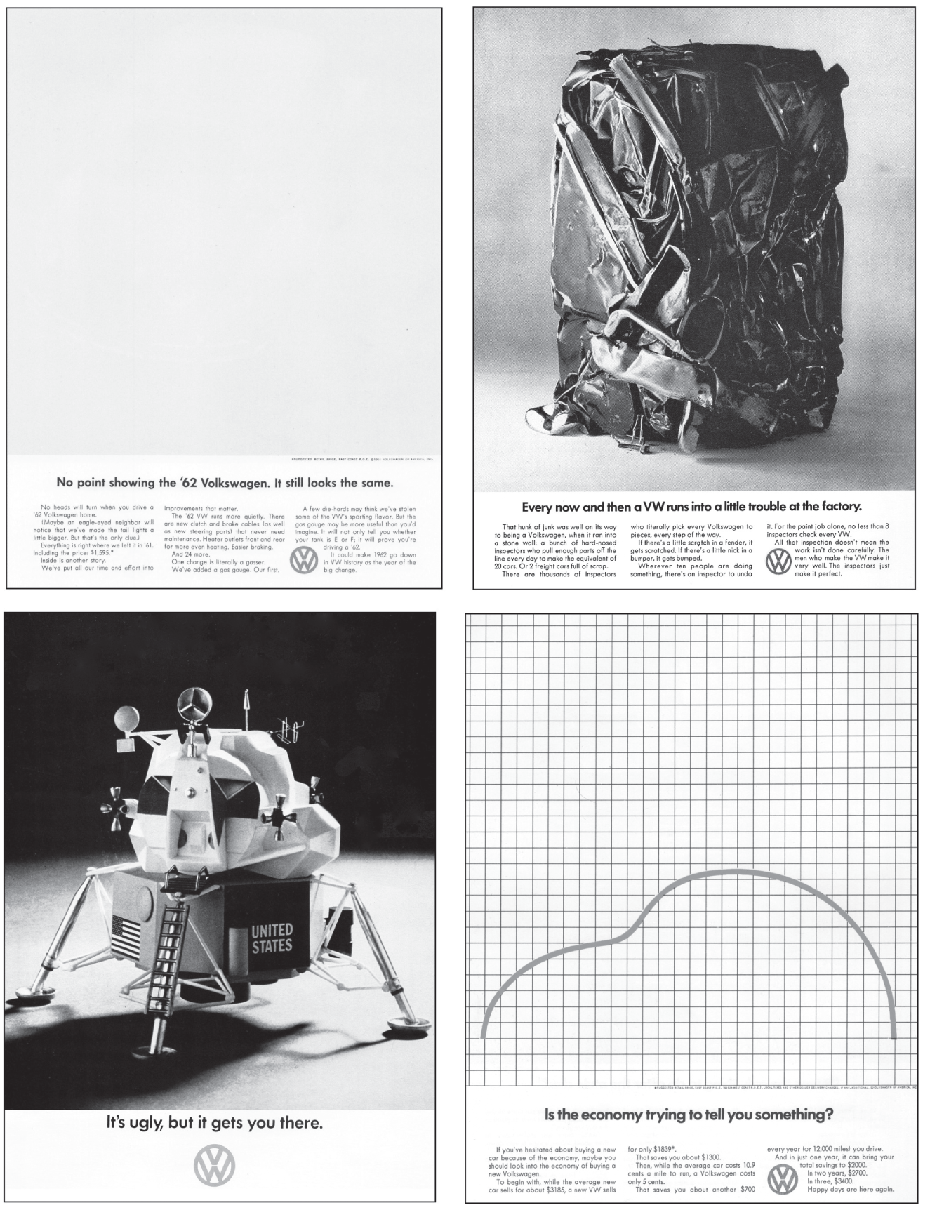 An illustration of Clockwise from top right: Omission, understatement, using symbols, and contemporizing.