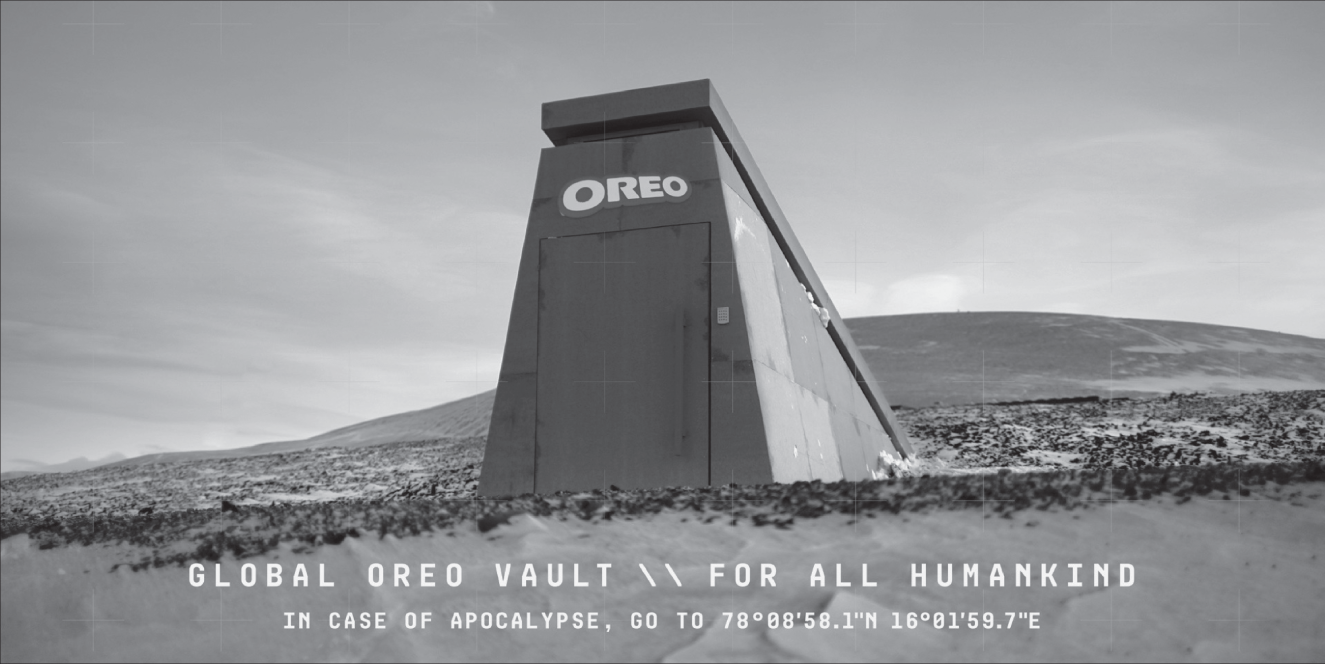 Photograph of Global Oreo Vault in the permafrost of Svalbard, Norway.