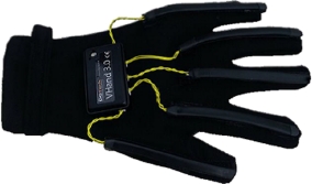 A photograph of the DG5-V hand glove developed for arabic sign language recognition.