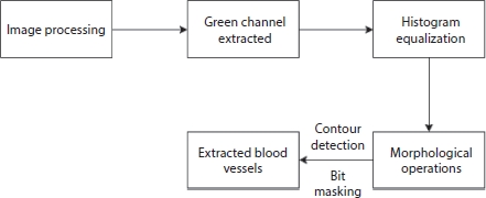 Schematic illustration of the extraction of blood vessels.