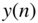 y left-parenthesis n right-parenthesis