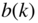 b left-parenthesis k right-parenthesis