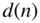 d left-parenthesis n right-parenthesis