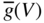 ModifyingAbove g With bar left-parenthesis upper V right-parenthesis