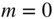 m equals 0