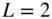 upper L equals 2