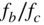 f Subscript b Baseline slash f Subscript c