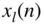 x Subscript l Baseline left-parenthesis n right-parenthesis