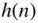 h left-parenthesis n right-parenthesis