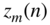 z Subscript m Baseline left-parenthesis n right-parenthesis