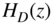 upper H Subscript upper D Baseline left-parenthesis z right-parenthesis