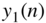 y 1 left-parenthesis n right-parenthesis