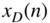 x Subscript upper D Baseline left-parenthesis n right-parenthesis