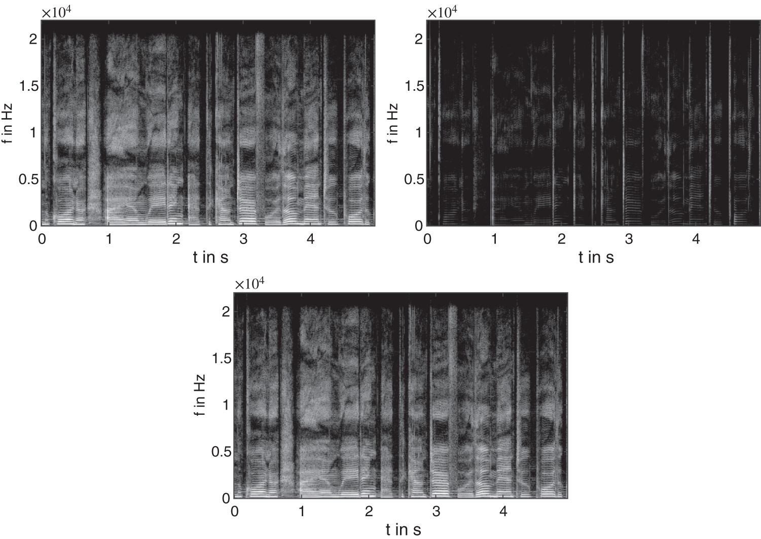 Schematic illustration of spectrogram of a female singing voice.