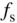 f Subscript normal s