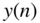 y left-parenthesis n right-parenthesis