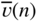 ModifyingAbove v With bar left-parenthesis n right-parenthesis