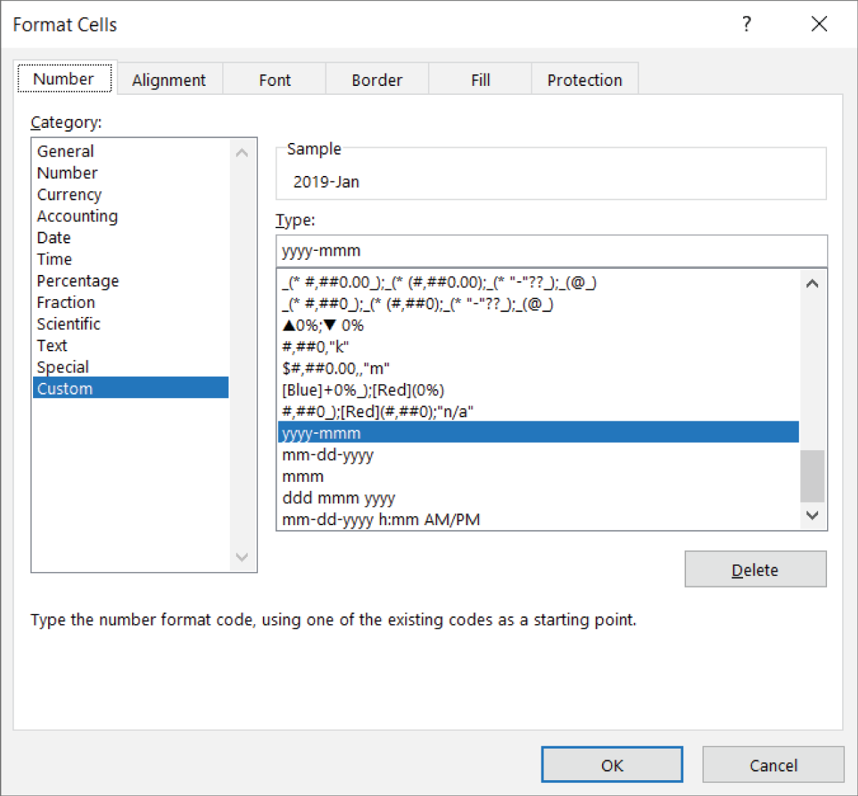 Snapshot of dates and times can also be formatted using the Format Cells dialog box.