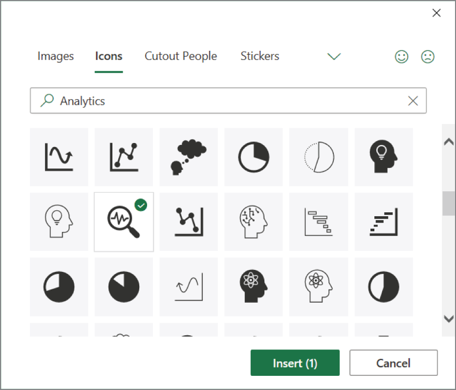 Snapshot of the Microsoft Office Icons Library