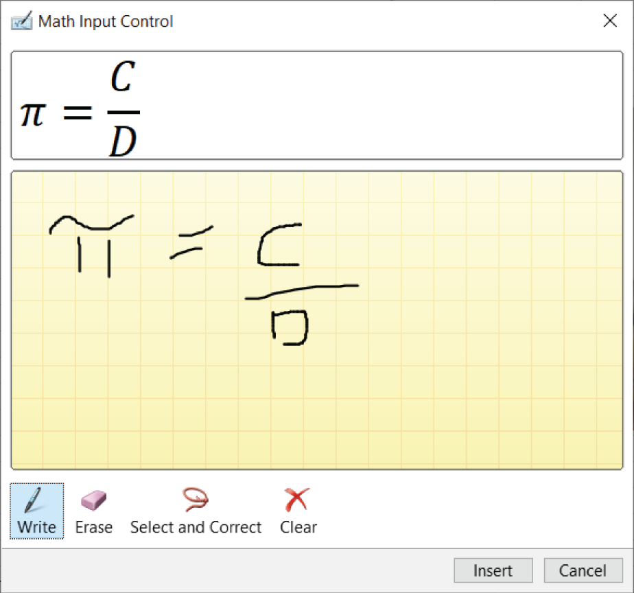 Snapshot of save time and simply draw your equation.