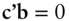 bold c bold prime bold b equals 0