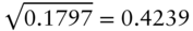 StartRoot 0.1797 EndRoot equals 0.4239