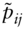 p overTilde Subscript i j