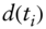 d left-parenthesis t Subscript i Baseline right-parenthesis