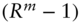 left-parenthesis upper R Superscript m Baseline minus 1 right-parenthesis