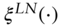 xi Superscript upper L upper N Baseline left-parenthesis dot right-parenthesis