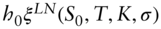 h 0 xi Superscript upper L upper N Baseline left-parenthesis upper S 0 comma upper T comma upper K comma sigma right-parenthesis