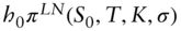 h 0 pi Superscript upper L upper N Baseline left-parenthesis upper S 0 comma upper T comma upper K comma sigma right-parenthesis