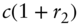 c left-parenthesis 1 plus r 2 right-parenthesis