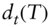 d Subscript t Baseline left-parenthesis upper T right-parenthesis