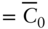 StartLayout 1st Row 1st Column Blank 2nd Column equals upper C overbar Subscript 0 EndLayout