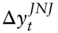 normal upper Delta y Subscript t Superscript upper J upper N upper J