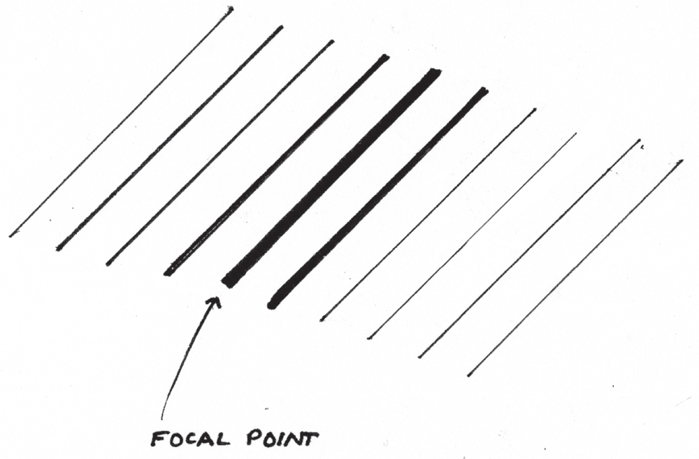 Schematic illustration of interlocking triangles.