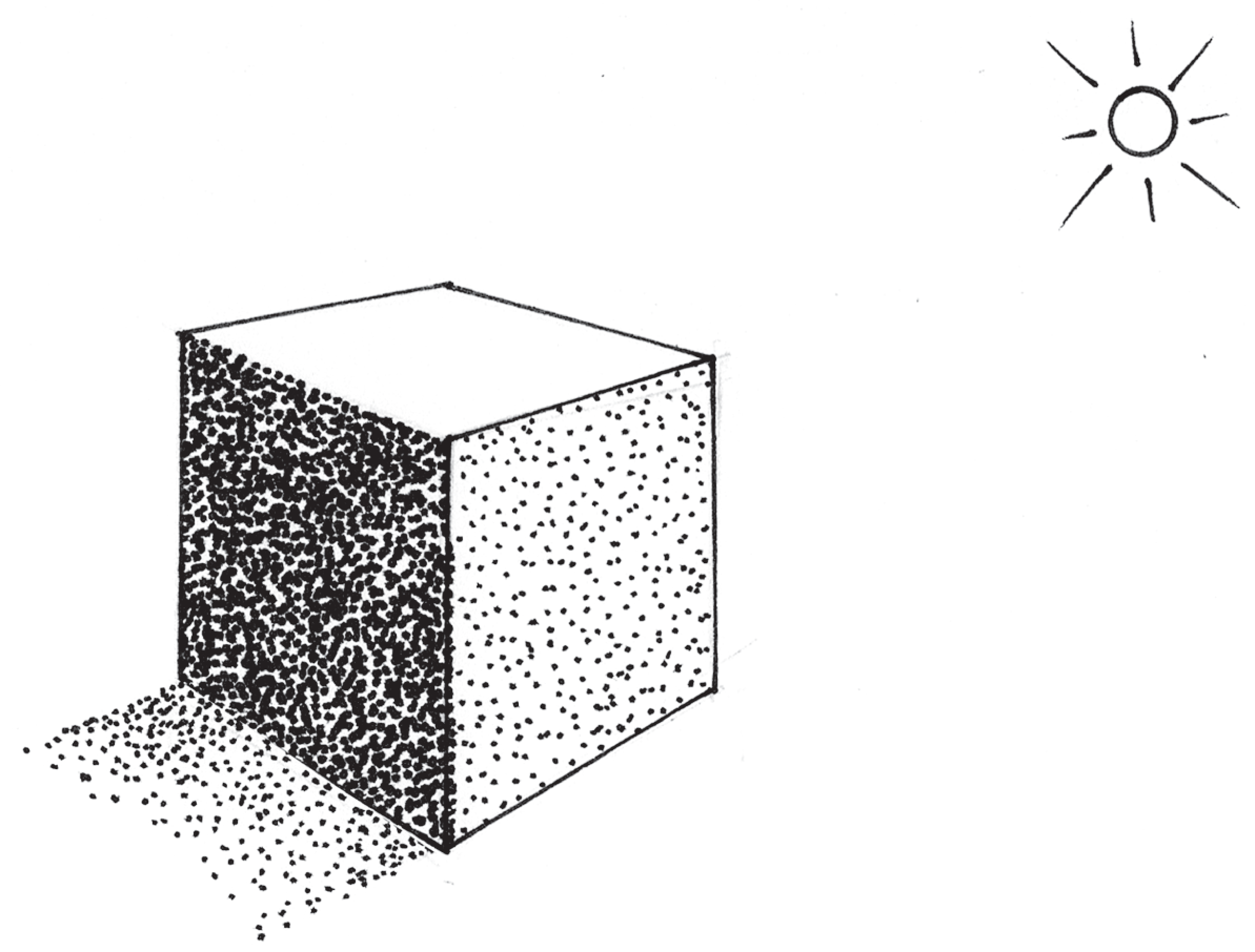 Schematic illustration of 700 and 1400 hours by drawing a clock.