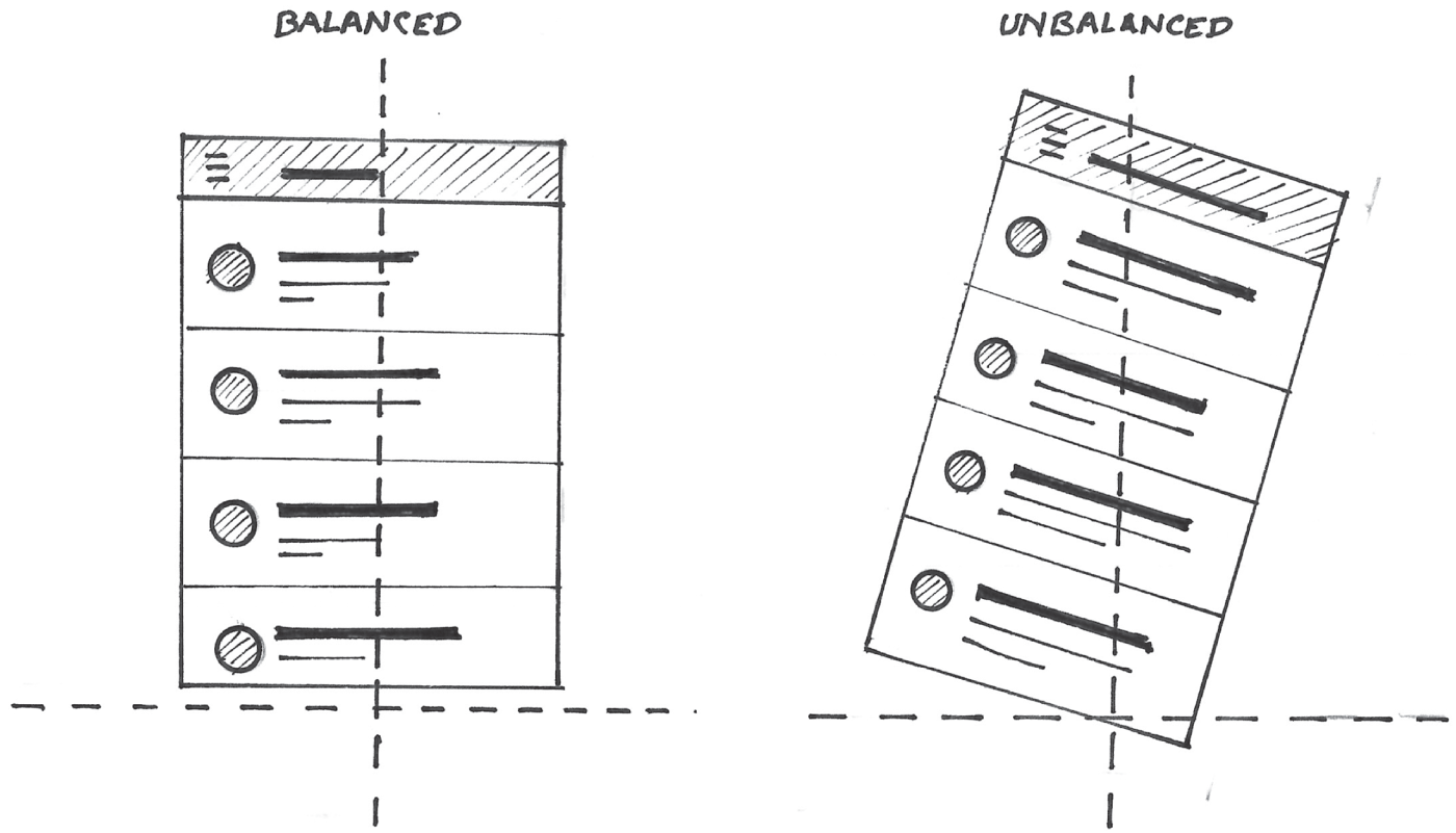 Schematic illustration of interlocking triangles.