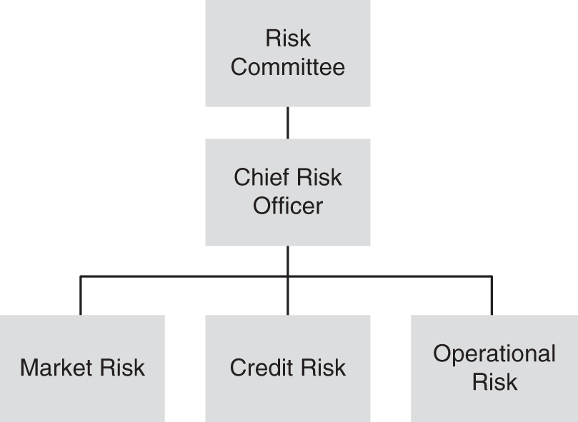 Schematic illustration of Example Governance Structure Where Operational Risk Is Owned by the Chief Risk Officer