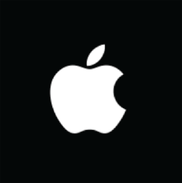 Snapshot of an apple icon.