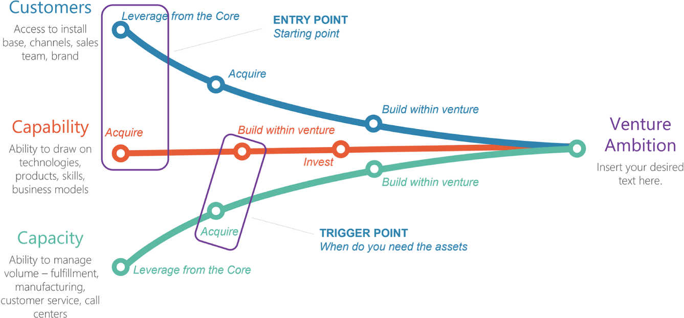 Schematic illustration of assets for scaling.