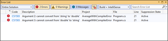 Snapshot of the IDE will tell you what is wrong with the passing of arguments.