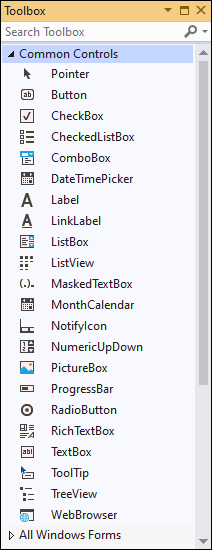 Snapshot of the Common Controls Group contains the controls you use most often.