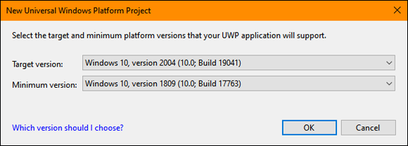 Snapshot of a UWP project requires some additional configuration.