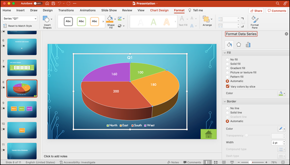 Snapshot of the Quick Access toolbar, shown here in PowerPoint.