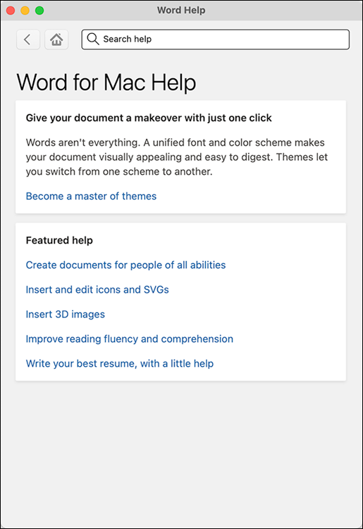 Snapshot shows Help in Office is better than ever.