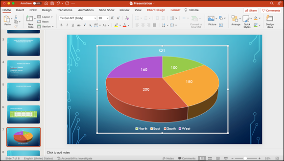 Snapshot shows the finished chart.